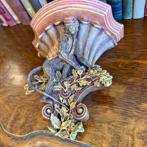 Vintage Bell Hop Monkey Wall Sconce/shelf plate - Picture 5 of 12